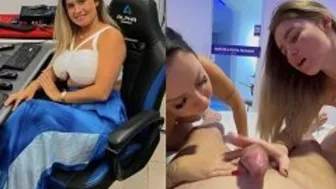 Lucky Couple Threesome With Hot Latin Brunette - Watch Porn