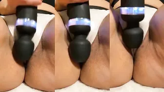 Masturbating her hot pussy with a vibrator