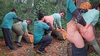 Anal Fucking Chubby BBW in The Woods