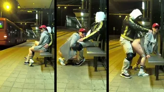 Caught Fucking on Bus Stop