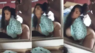 Busty Pijama Girl Fucked Mirror
