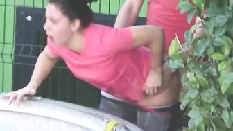 Pareja sexo en plena calle