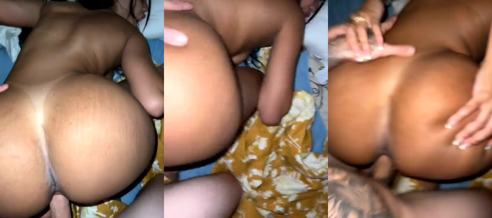 Botando a putinha pra gemer metendo nela de quatro. 