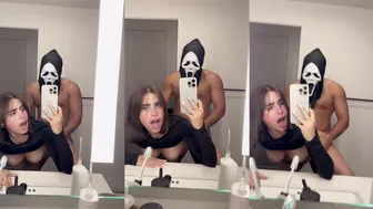 Ghostface Bangs Angela Alvarez in Bathroom
