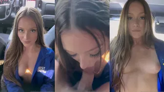 Her Bangs in Best Buy Lot