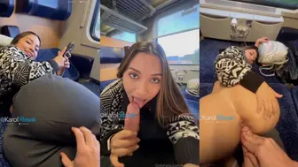 Karol Rosado Folla en Tren