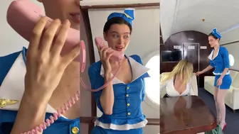 Mia Malkova & Lana Rhoades Lesbian on Plane