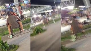 Couple Caught Fucking in Square