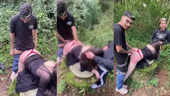 Teen Gangbanged in Woods