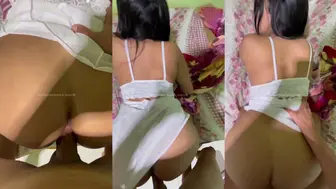 Morena Sabrosa Folla en Camisón