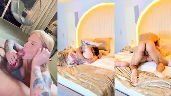 Tattooed Blonde Fucked by Hung Guy